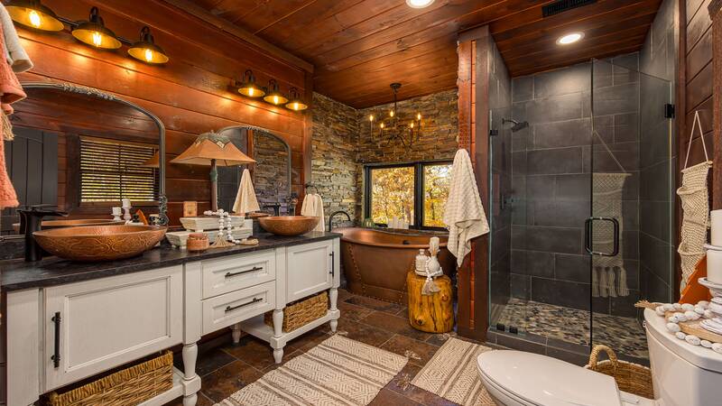 Big cabin in the Smokies with a luxurious bath. at Stonehenge Cabin in Gatlinburg TN