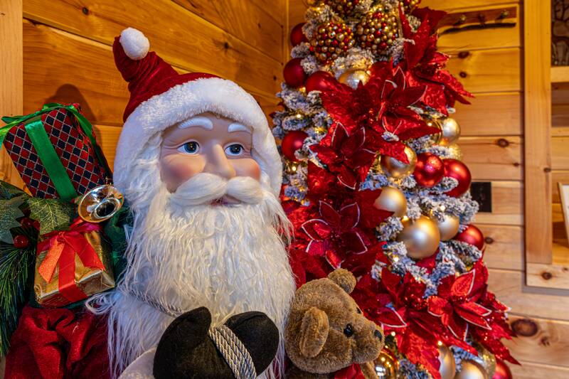 Get into the spirit of Christmas with all the seasonal decor of your cabin rental. at Sunset Peak in Gatlinburg TN