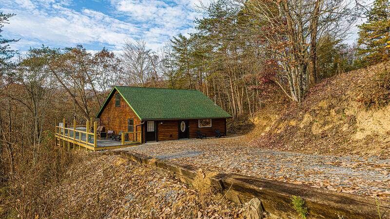 Photo of Mountain Whispers cabin in late Fall. at Mountain Whispers in Gatlinburg TN