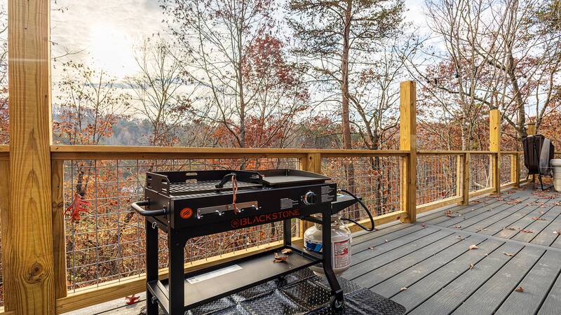 Fry up some hot cakes in the great outdoors. at Mountain Whispers in Gatlinburg TN