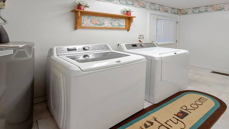 Washer and dryer at your vacation rental in the Tennessee Smoky Mountains. at Bear Splashin Fun in Gatlinburg TN