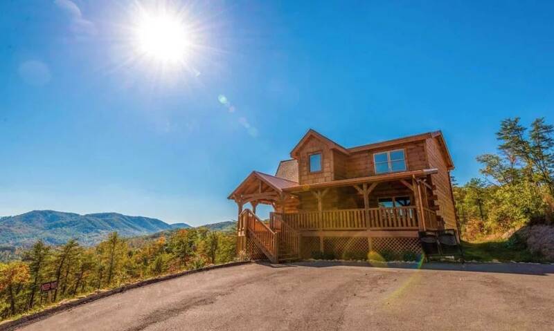 Rental log cabin with mountain views. at Mother's Dream in Gatlinburg TN