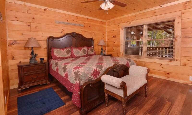 Large comfortable bed for a great night's sleep. at Mother's Dream in Gatlinburg TN