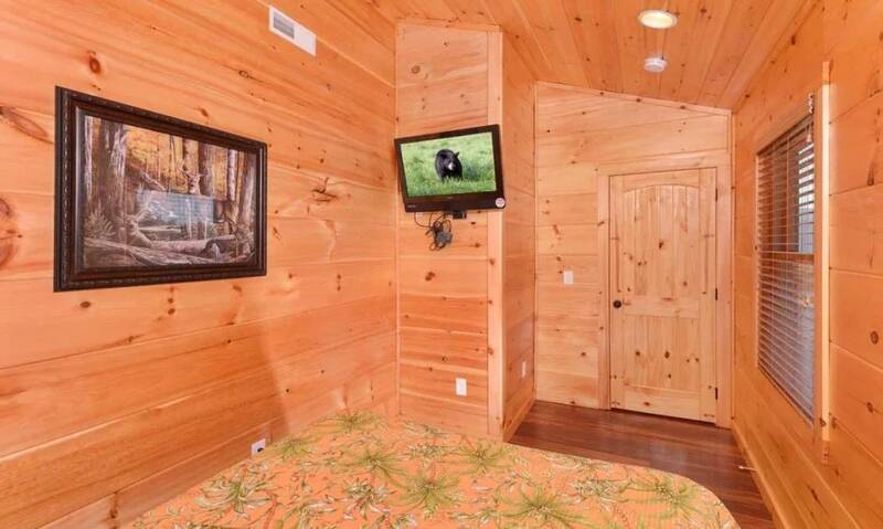 Smaller of the cabin bedrooms. at Mother's Dream in Gatlinburg TN