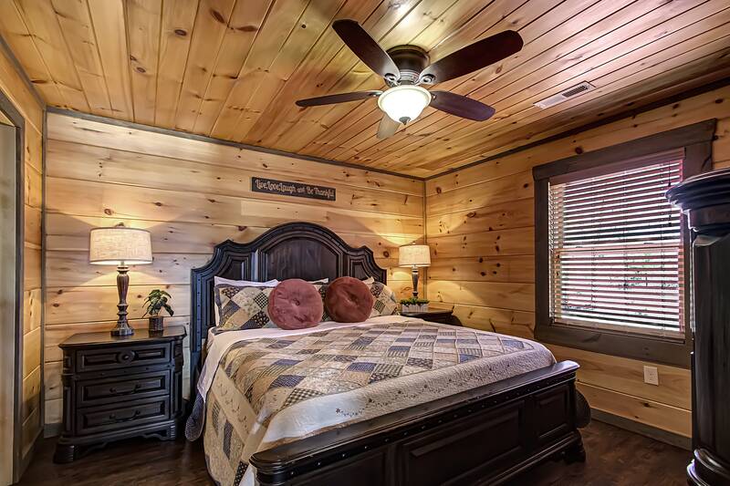 Second bedroom of your rental cabin in the Smokies. at A Point of View in Gatlinburg TN