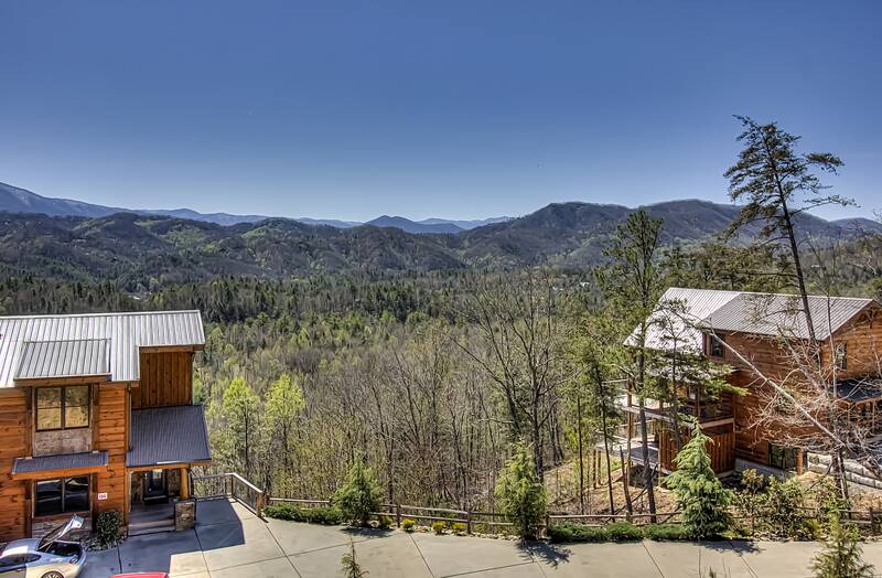 View from your cabin in the Smokies, A Point of View. at A Point of View in Gatlinburg TN