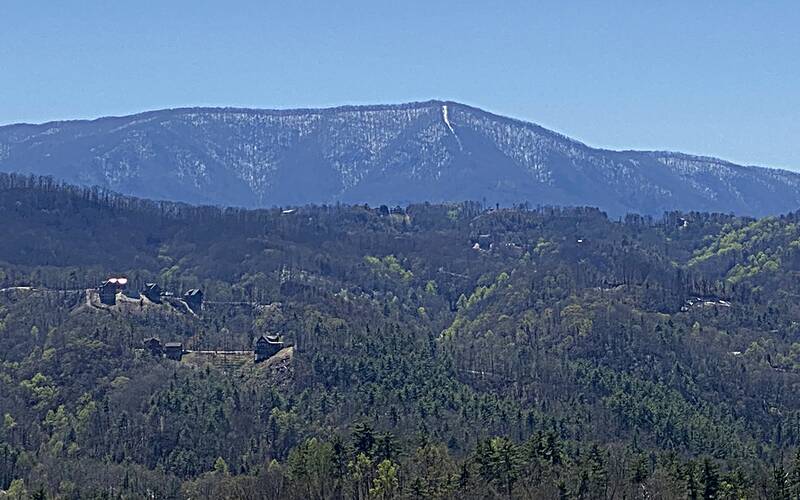 Close view of the Smoky Mountains from A Point of View. at A Point of View in Gatlinburg TN