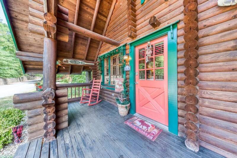 Entry way to your Smokies honeymoon cabin. at Moose Lodge in Gatlinburg TN