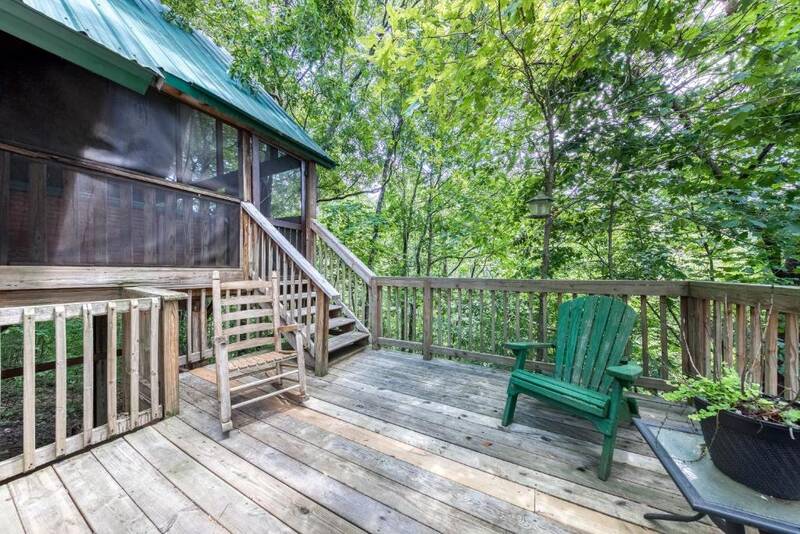 Your cabin's enclosed porch. at Moose Lodge in Gatlinburg TN
