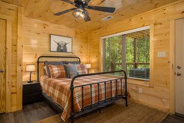 Metal bed of your cabin's 3rd bedroom.