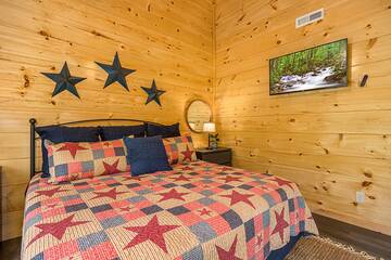 First bedroom of your cabin in the Smokies.