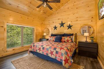 Another view of the cabin's bedroom one.