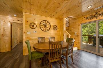 Dining room at your cabin in the Smokies.