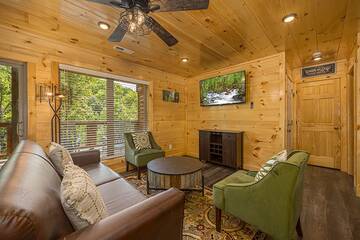 Inviting living room at your cabin.