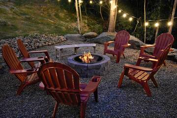 Fire pit at you Smoky Mountains cabin.