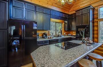 The breakfast bar at your cabin rental in the Smokies.