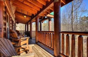 Large porches across your Smoky Mountain cabin.