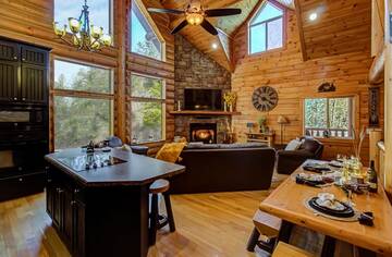 Beautiful 4BR log cabin in the Smoky Mountains area of Pigeon Forge. at A Great Escape in Gatlinburg TN