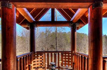 Gazebo area attached to your rental cabin's porch.