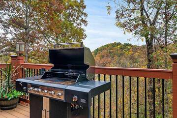 Gas grill at your cabin in the Smokies.
