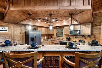 Find extra seating at your cabin's breakfast bar.