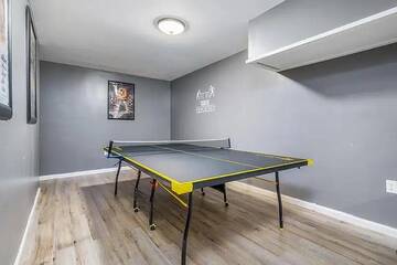 The family can enjoy endless games of ping pong. 