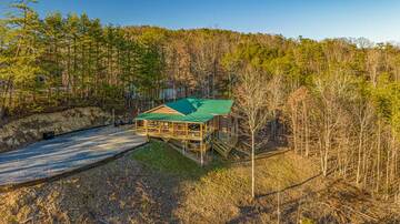 Aerial view of your Smoky Mountains cabin getaway!