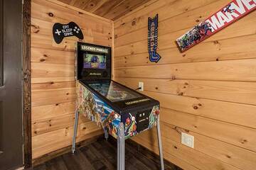 Your cabin in the Smokies offers an electronic pinball game.