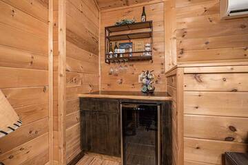 Cabin's wine fridge.