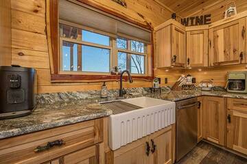 Farmers kitchen sink at your cabin in the Smokies.