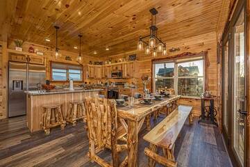 Your cabin rental's dining room.