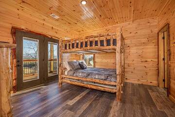 Log bunk beds in 3rd bedroom.