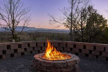 Firepit at your cabin in the Smokies.