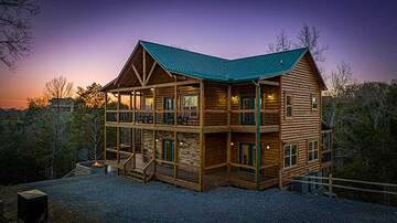 Exterior of your Sunset Peak cabin rental.