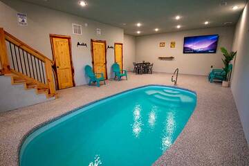 Your Smoky Mountains cabin with private indoor swimming pool.