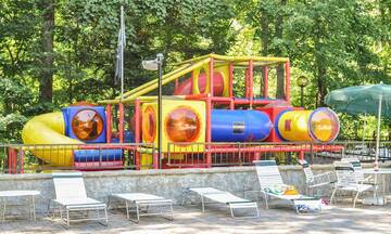 Youngsters can enjoy Chalet Village's large playground.