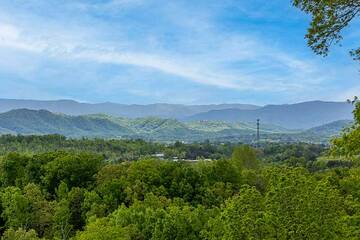 Smoky Mountains as seen from your front porch at Mountain View cabin.