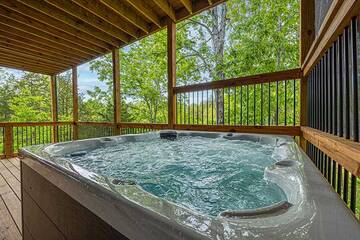 Cozy hot tub fun at your cabin in the Smokies