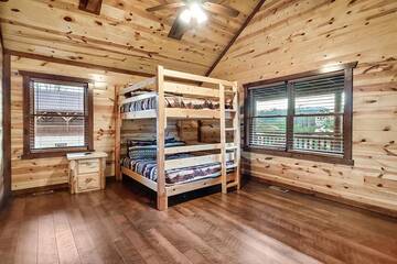 Room to relax in thse spacious bunk beds.