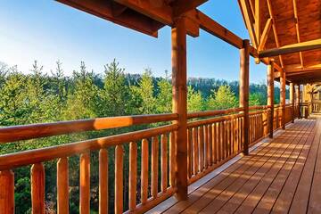 Your cabin offers a ver large porch. at Cabin Fever Vacation in Gatlinburg TN