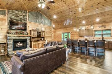 Open spacious cabin living area.