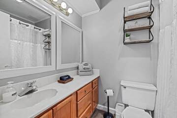 Full second bath at your Smokies condo.