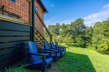 Seating out back of your cabin in the Smokies.
