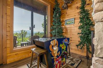 Your cabin in the Smokies brings the beauty indoors through all the large windows.