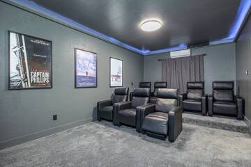 Theater seating in your cabin's home theater.