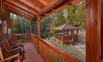 A relaxing view from your Smokies rental cabin. at Applewood Manor in Gatlinburg TN