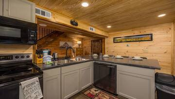 Your Smoky Mountains cabin kitchen.