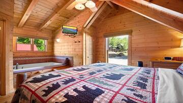 Your fourth bed with jacuzzi tub and lots of space.  at Moonlight Pines Lodge in Gatlinburg TN