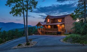 Dusk settles over your Smoky Mountain cabin getaway. at Mother's Dream in Gatlinburg TN