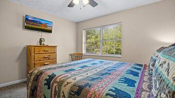 Third bedroom with television for late night enjoyment. at Bear Crossing in Gatlinburg TN